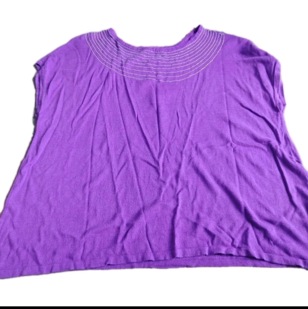 Jocelyn Smith Women's 2x ? Purple Stretch Knit Blouse Top w/Bling Office  Casual